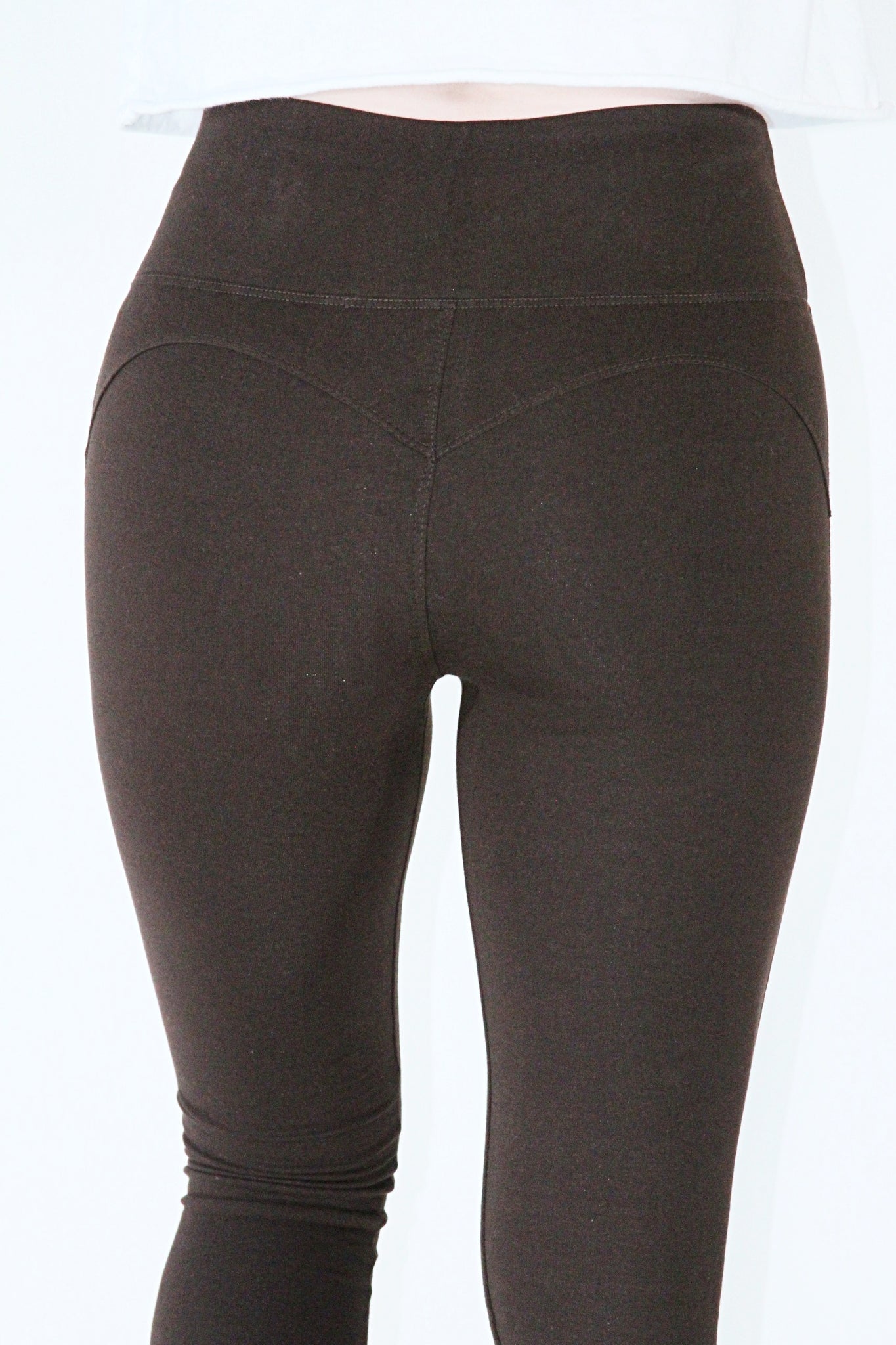 Solid Brown Leggings - Twisted Spur Boutique OUTLET