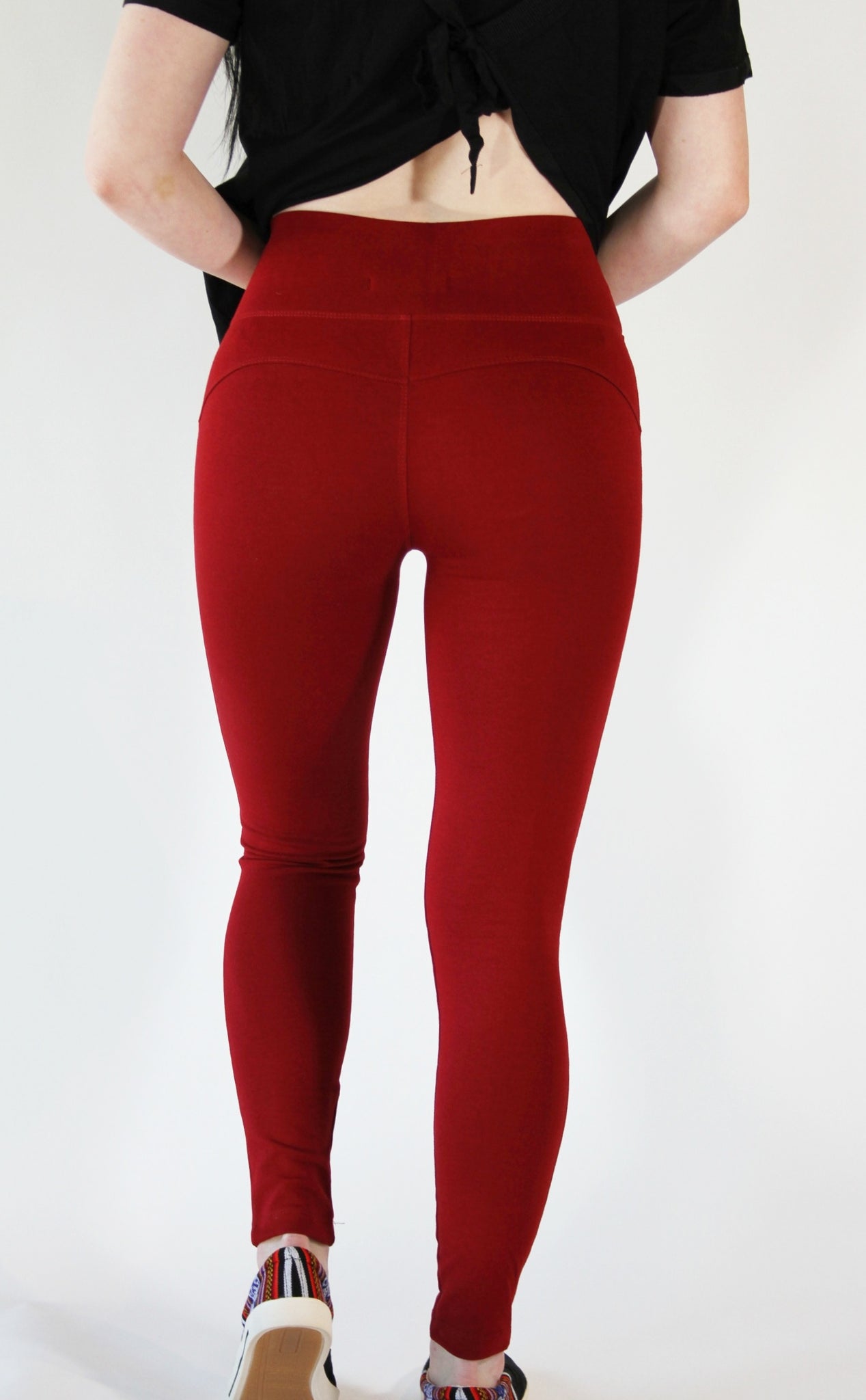 Sconnie Am App Spandex Jersey Leggings - Red